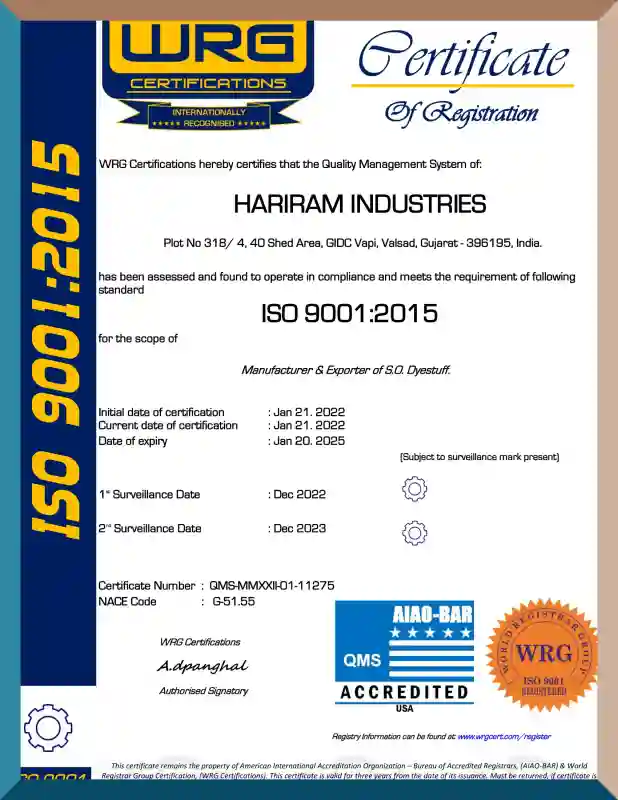 ISO Quality Management System Certificate